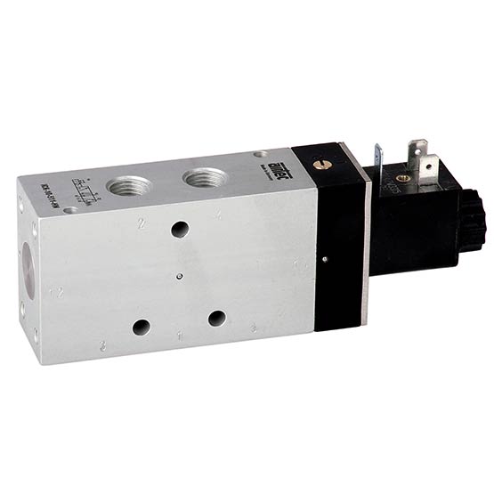 Distributeur pneumatique basse température à commande électrique fonction 5/2 et 5/3 - ICK-10