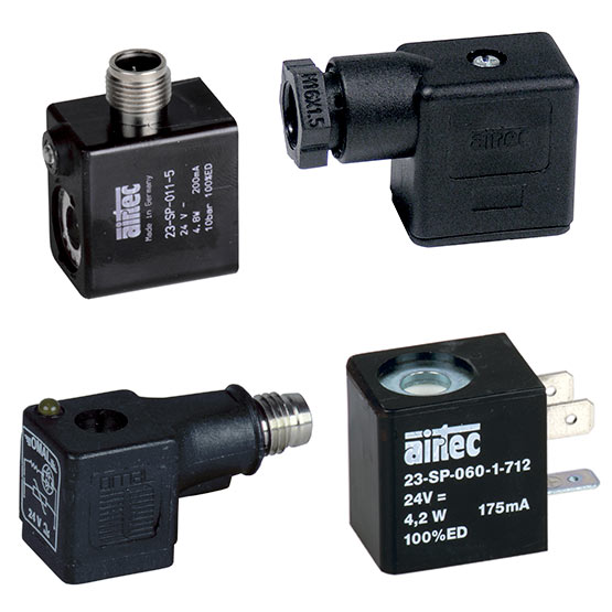 Bobines et connecteurs pour distributeurs à commande électrique - 28-ST & 23-SP
